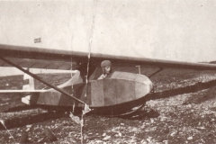 Franz Klüppel, Luftsportverein Medebach, im Segelflugzeug des Vereins, 1936