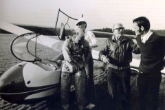 August_1974 , 1.Alleinflug Segelflug