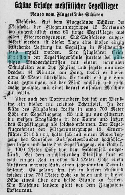 Bericht der Westfalischen Landeszeitung 15.10.1934